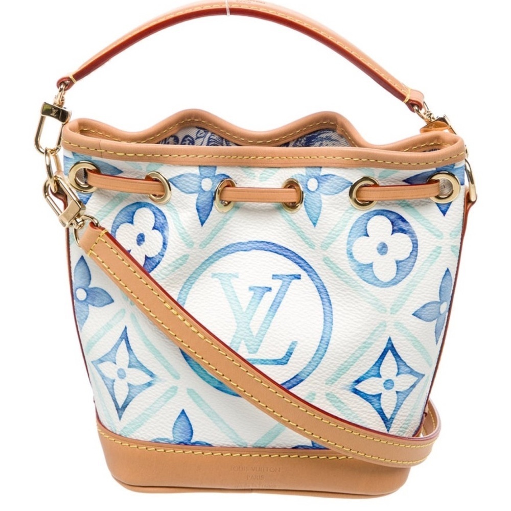 Louis Vuitton Nano Noé By the Pool Collection Monogram Tiles Turquoise Mini Bag - Picture 6 of 11
